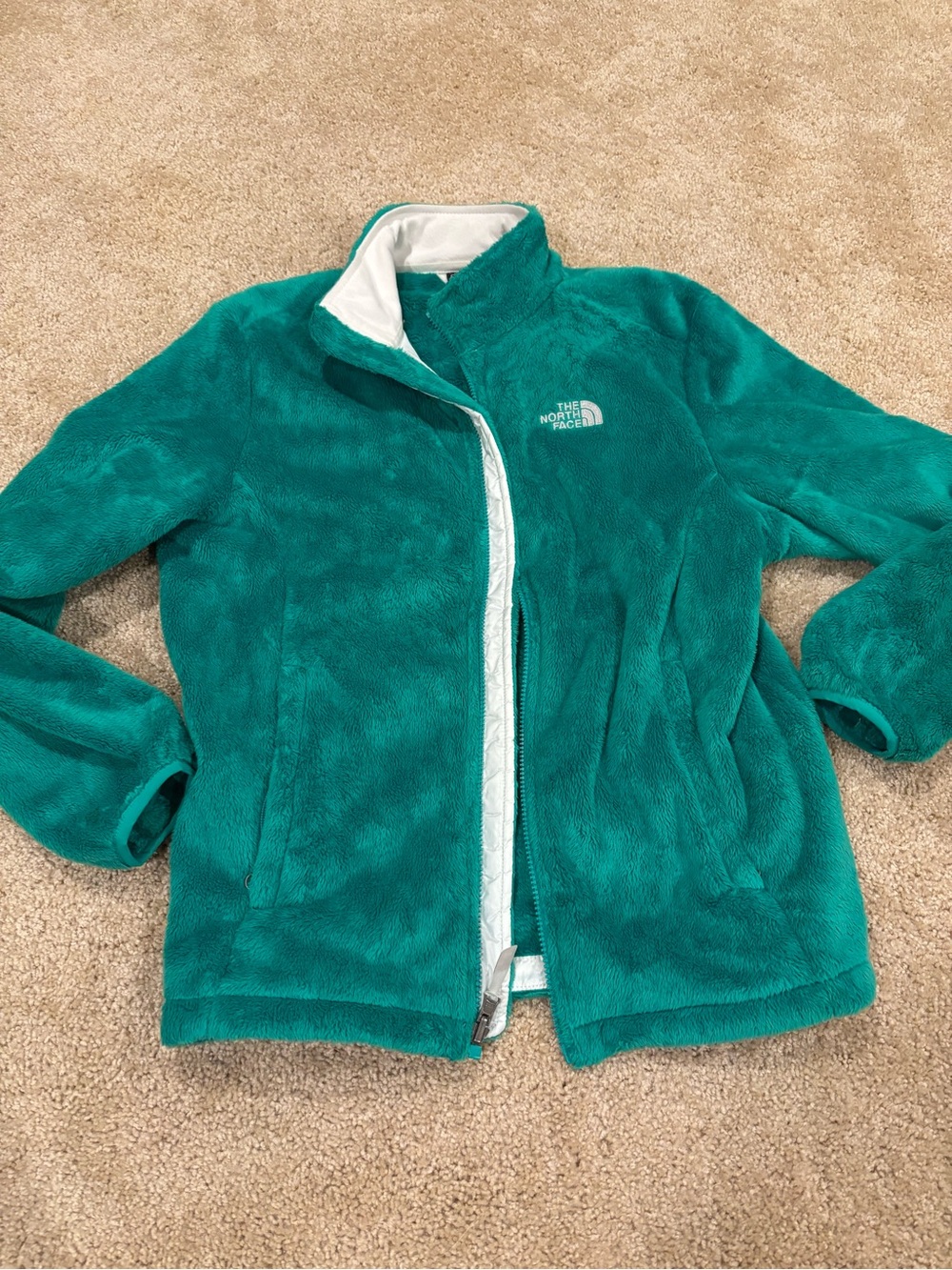 The North Face Women's Teal Fleece Jacket - XL